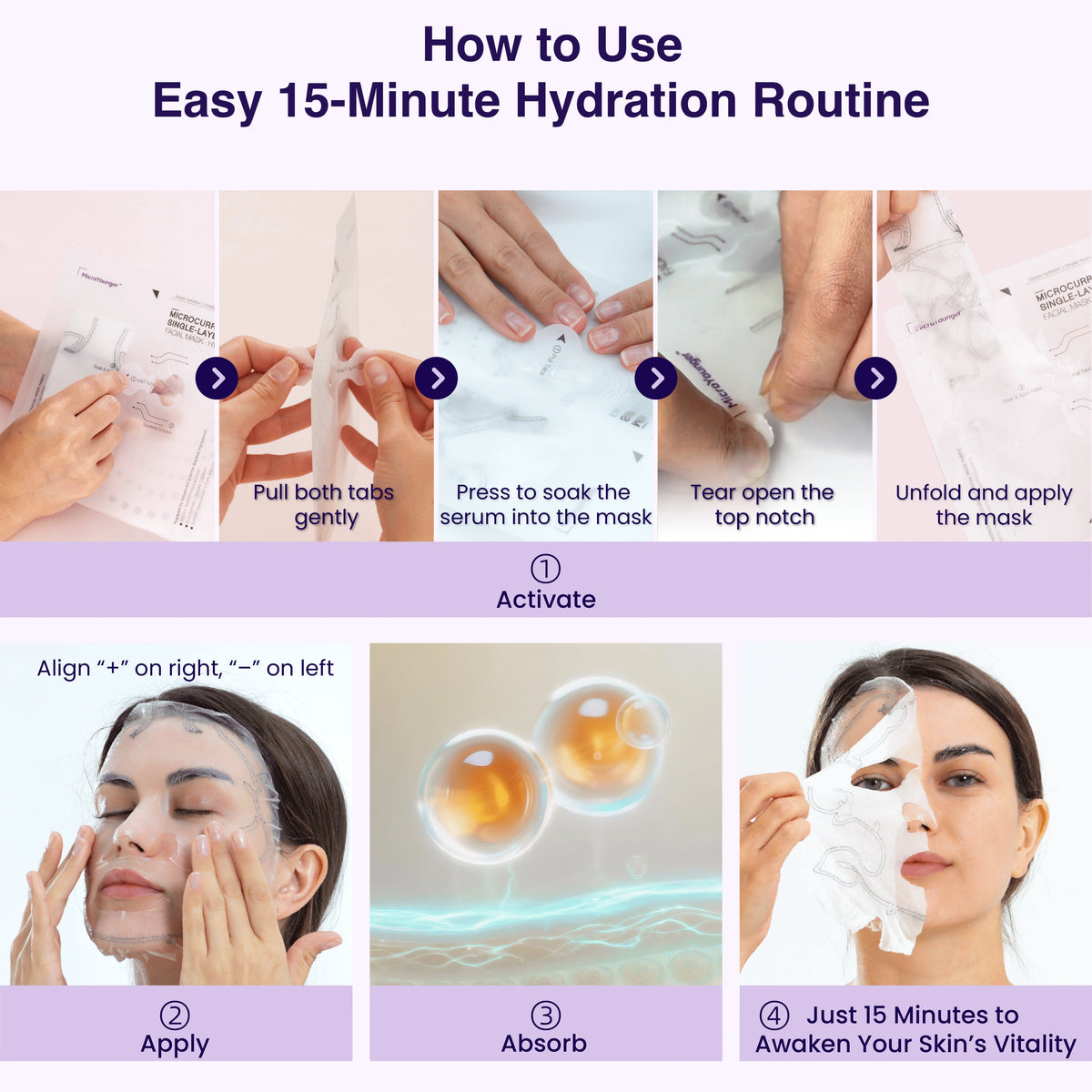 MicroYounger® Self-Powered Microcurrent Facial Mask – Hydrate